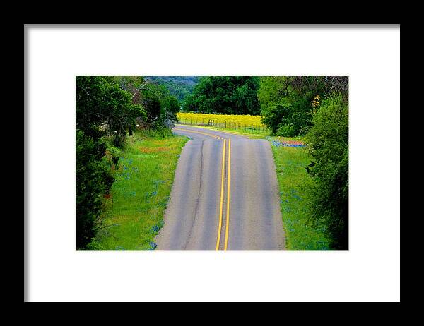 Texas Roads Framed Print featuring the photograph Austin Escape by David Norman