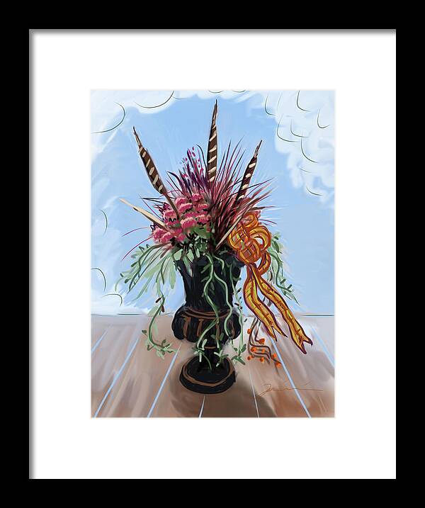 Fall Framed Print featuring the painting Automne Jardiniere by Jean Pacheco Ravinski