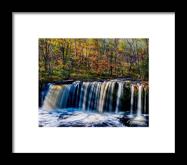Flowing Framed Print featuring the photograph Autumn Afternoon at Wolf Creek by Rikk Flohr