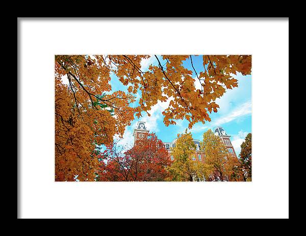 America Framed Print featuring the photograph Autumn Around Old Main - University of Arkansas - Fayetteville by Gregory Ballos