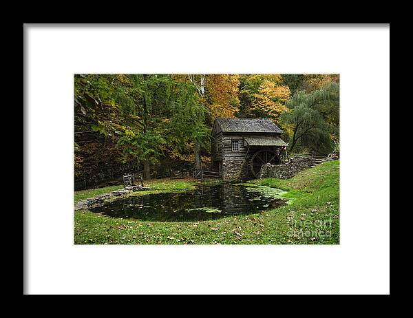 (architecture Or Architectural) Framed Print featuring the photograph Autumn at Cuttalossa Farm I by Debra Fedchin