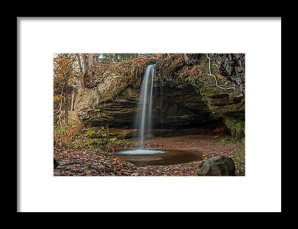 Waterfalls Framed Print featuring the photograph Autumn at Scott Falls by Gary McCormick