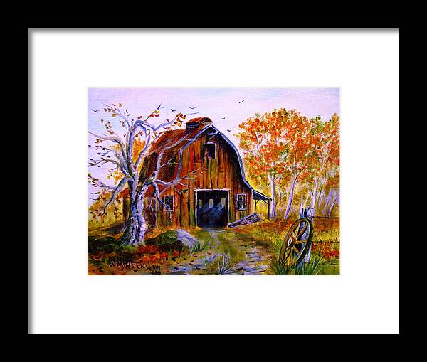Landscape Framed Print featuring the painting Autumn Beauty by Wayne Enslow
