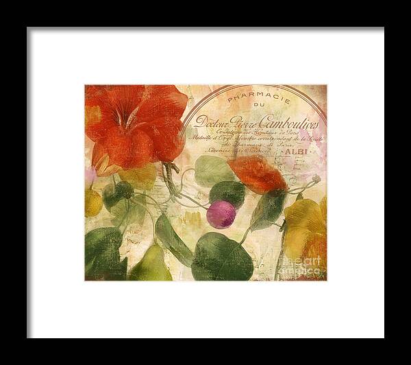 Autumn Flowers Framed Print featuring the painting Autumn Botanical Garden by Mindy Sommers