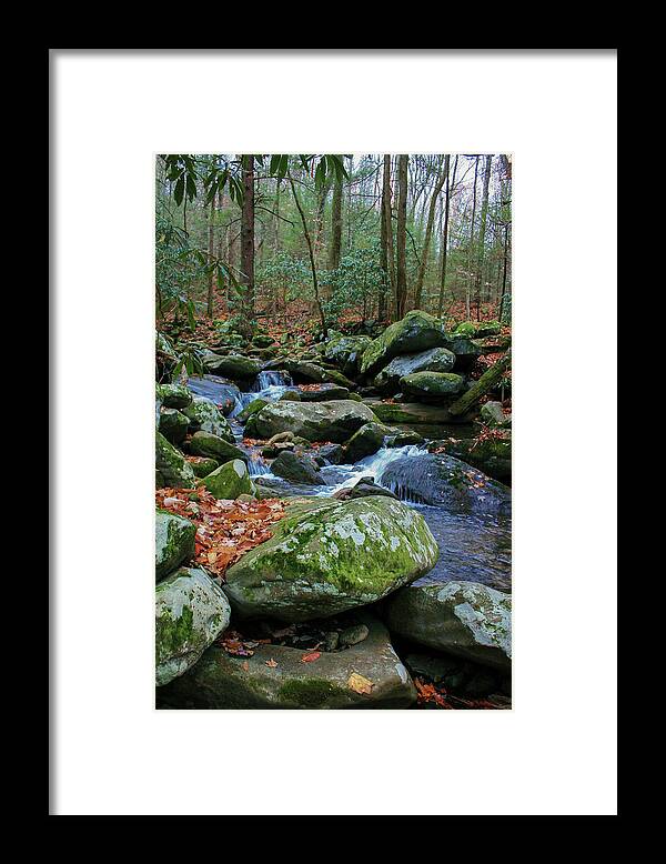 Photo For Sale Framed Print featuring the photograph Autumn Cascade by Robert Wilder Jr