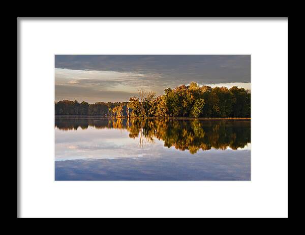 Landscape Framed Print featuring the photograph Autumn Colors on the Savannah River by Michael Whitaker