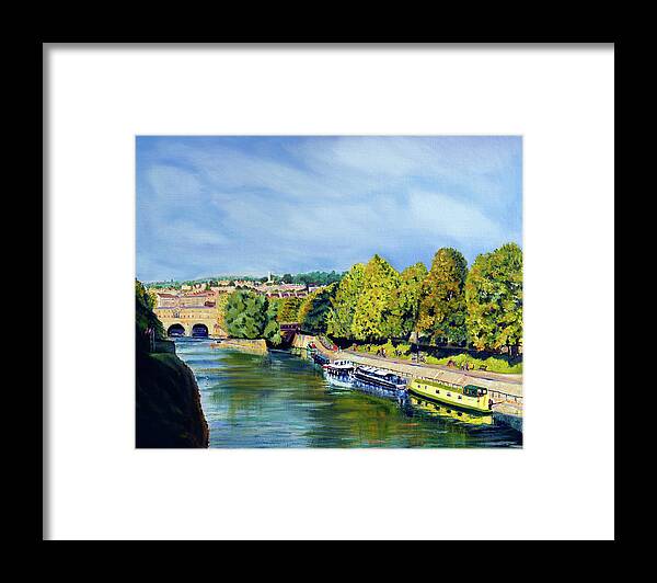 Art Framed Print featuring the painting Autumn Colour By The River by Seeables Visual Arts