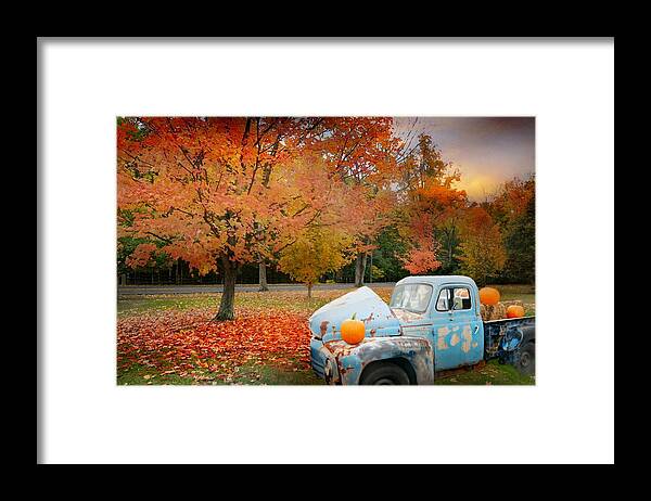 Autumn Delivery Framed Print featuring the photograph Autumn Delivery by Diana Angstadt