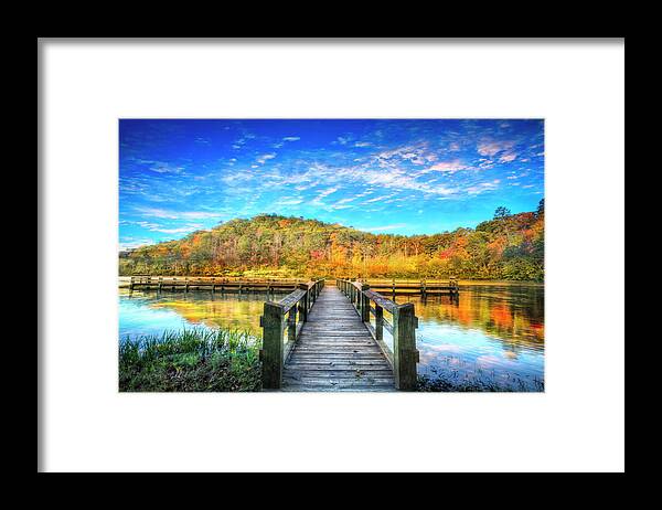 Appalachia Framed Print featuring the photograph Autumn Docks by Debra and Dave Vanderlaan