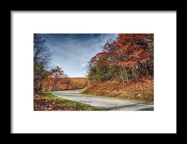 Fall Framed Print featuring the photograph Autumn Dreams Around The Bend by Lara Ellis