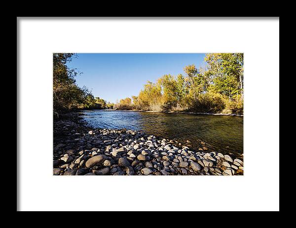 Idaho Framed Print featuring the photograph Autumn evening along Boise River Boise Idaho by Vishwanath Bhat