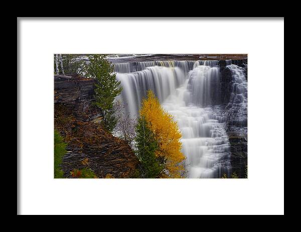 Kakabeka Falls Framed Print featuring the photograph Autumn Falls, Kakabeka by Tim Beebe
