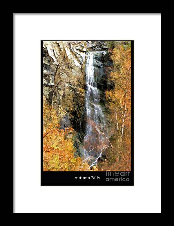 Autumn Framed Print featuring the digital art Autumn Falls by Rebecca Langen