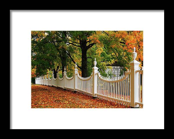 Bennington Framed Print featuring the photograph Autumn Fencing by James Kirkikis