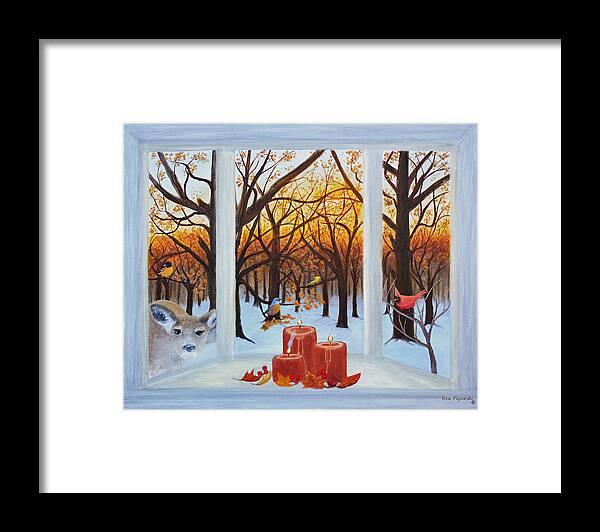  Fall Framed Print featuring the painting Autumn Gathering by Ken Figurski