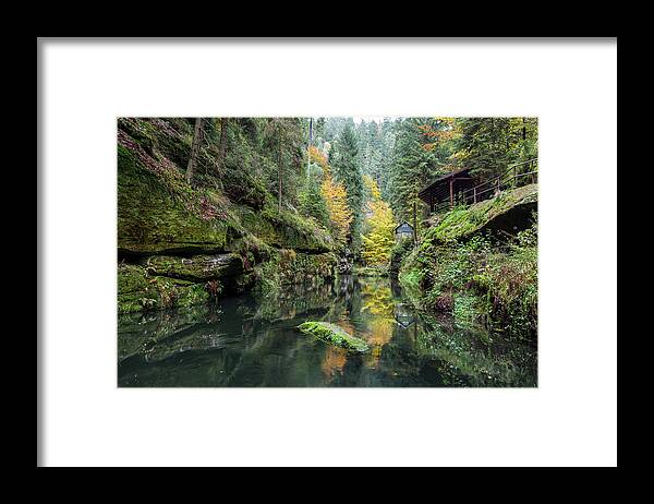 Autumn Framed Print featuring the photograph Autumn in the Kamnitz Gorge by Andreas Levi