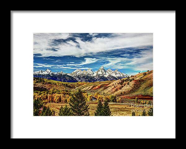 Tetons Mountains Framed Print featuring the photograph Autumn In The Tetons by Jean Hutchison