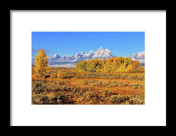 Grand Teton National Park Framed Print featuring the photograph Autumn in the Valley by Greg Norrell