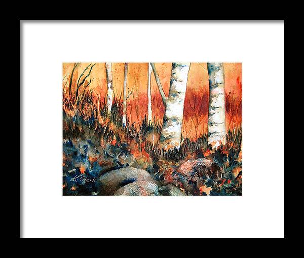 Landscape Framed Print featuring the painting Autumn by Karen Stark