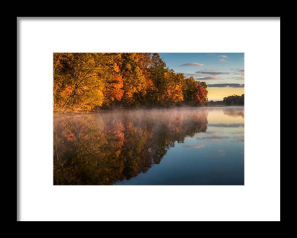 Walborn Framed Print featuring the photograph Autumn Lake 2 by Matt Hammerstein