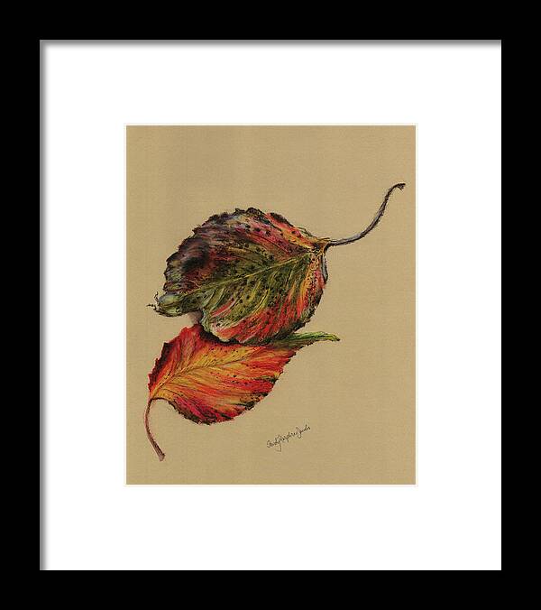 Autumn Framed Print featuring the painting Autumn Leaves by Sandy Murphree Jacobs