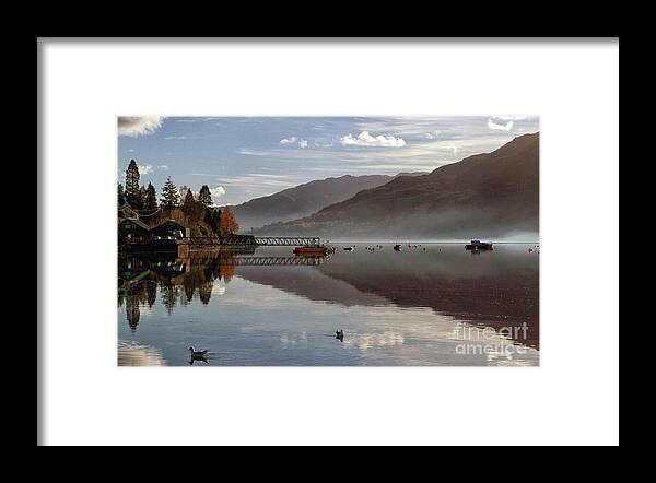 Lochgoilhead Framed Print featuring the photograph Autumn Mist on Loch Goil Argyll by Lynn Bolt