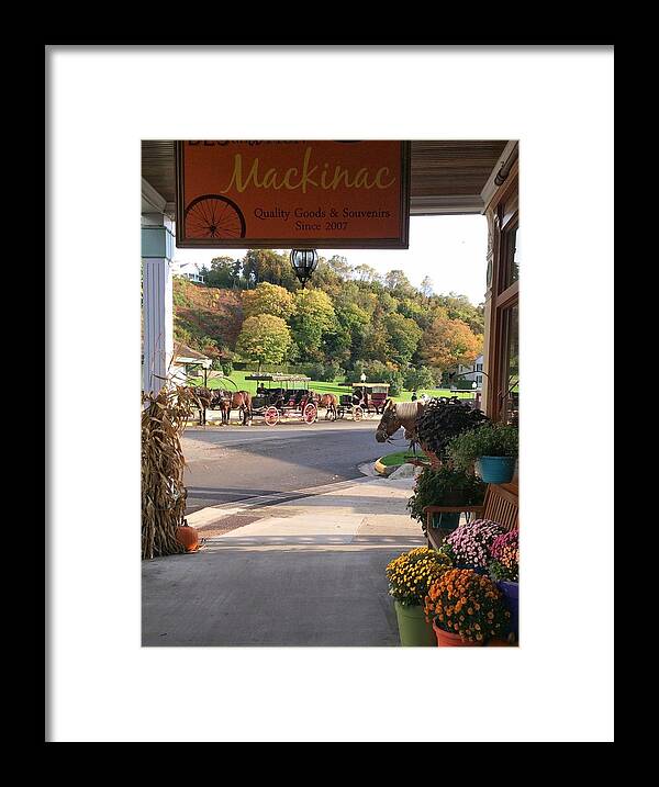 Mackinac Island Framed Print featuring the photograph Autumn Morning on Mackinac Island by Jackson Pearson