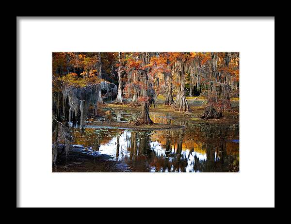 Autumn Framed Print featuring the digital art Autumn On Sawmill by Lana Trussell