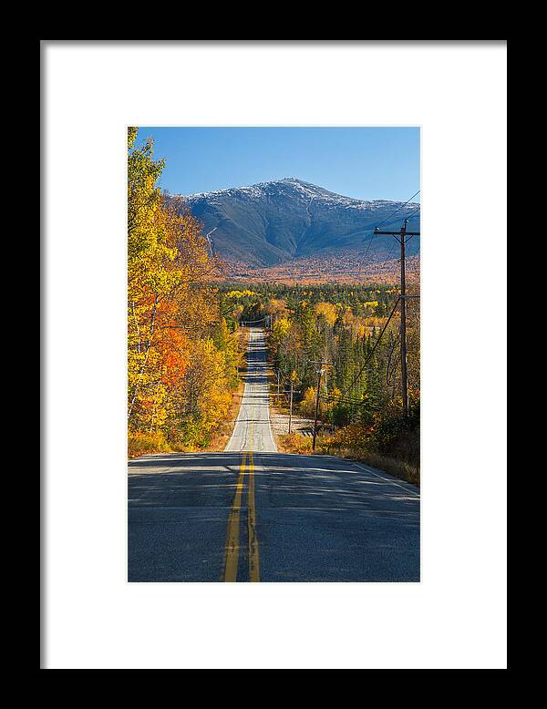 Autumn Framed Print featuring the photograph Autumn on the Base Road by White Mountain Images