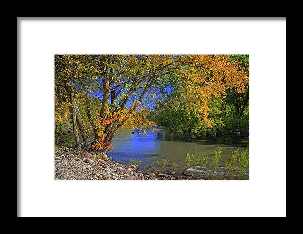 Landscapes Framed Print featuring the photograph Autumn on the North Raccoon by Bruce Morrison