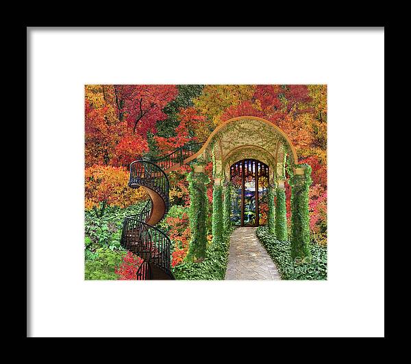 Autumn Framed Print featuring the digital art Autumn Passage by Lucy Arnold