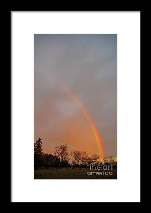 Cheryl Baxter Photography Framed Print featuring the photograph Autumn Rainbow by Cheryl Baxter