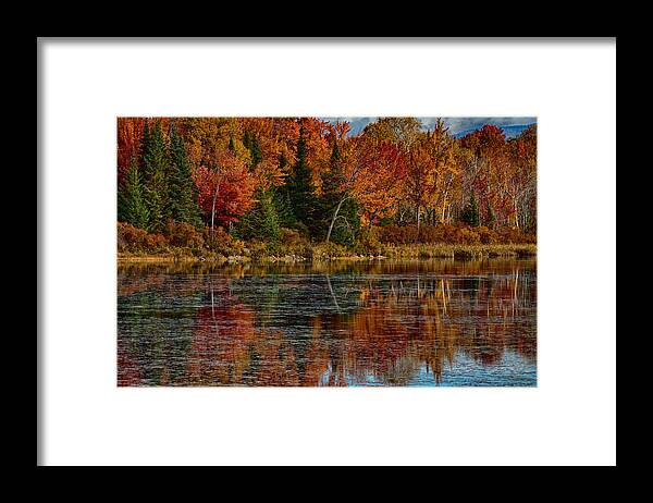 #jefffolger Framed Print featuring the photograph Autumn reflections at Pondicherry refuge by Jeff Folger