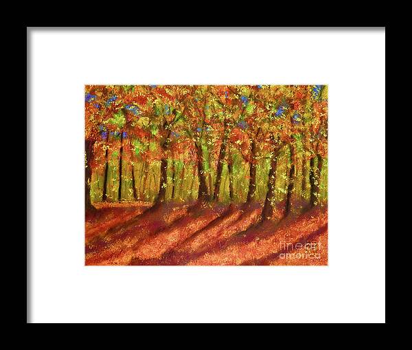  Framed Print featuring the pastel Autumn Shadows by Barrie Stark