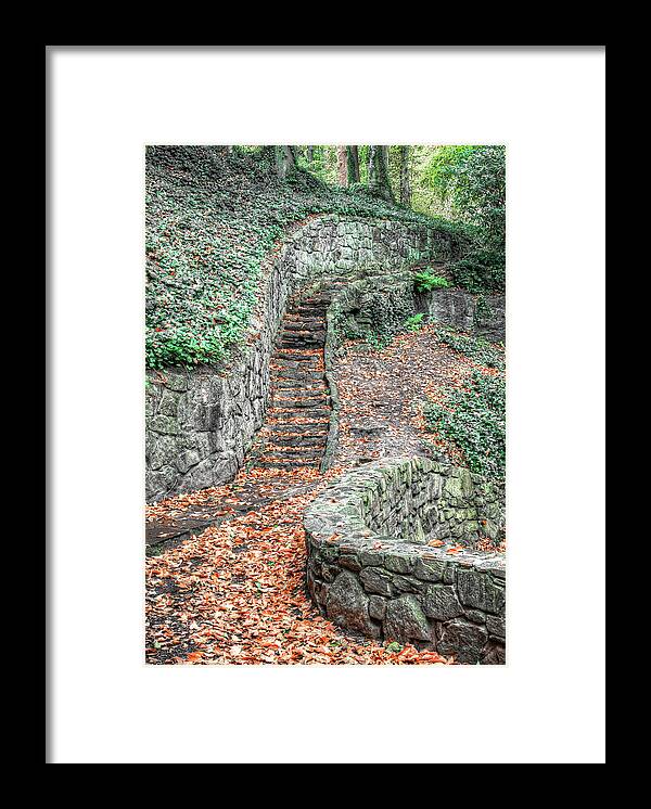Falls Park Framed Print featuring the photograph Autumn Stairway by Blaine Owens