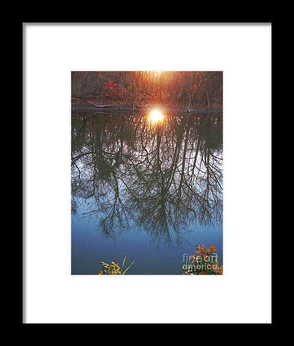 Autumn Framed Print featuring the photograph Autumn Sun Goes Down by Ann Horn