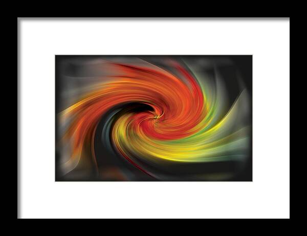 Abstract Framed Print featuring the photograph Autumn Swirl by Debra and Dave Vanderlaan