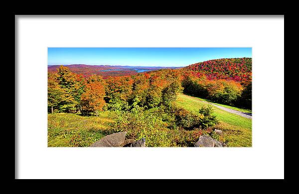 Autumn Landscapes Framed Print featuring the photograph Autumn View from McCauley Mountain by David Patterson
