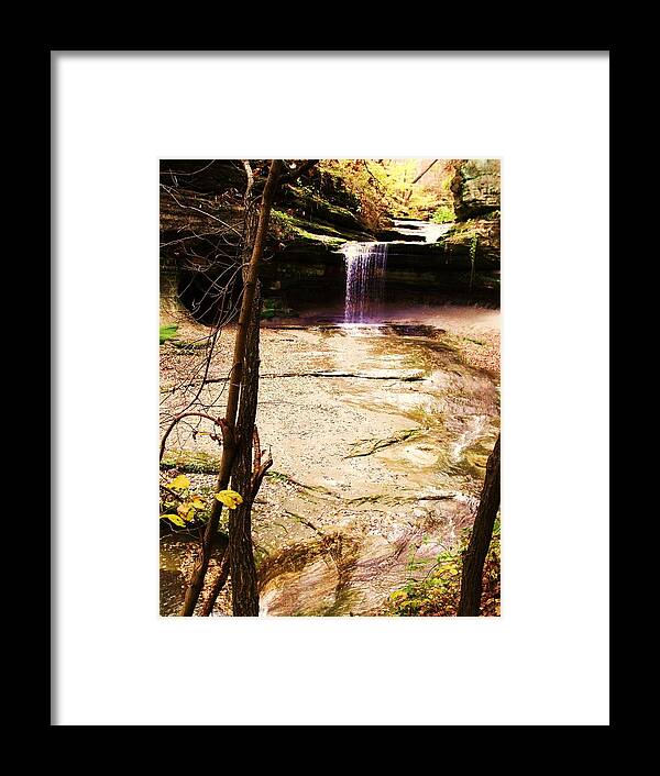 Waterfall Framed Print featuring the photograph Autumn Waterfall II by Anna Villarreal Garbis