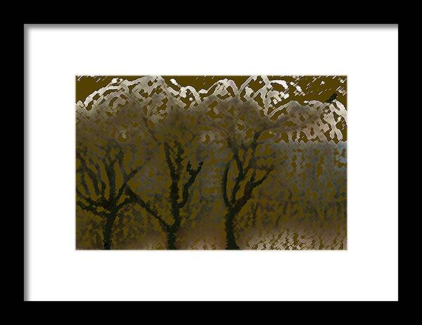 Autumn Weepsweeping Framed Print featuring the painting Autumn Weeps by Debra   Vatalaro