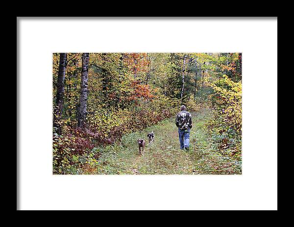Autumn Framed Print featuring the photograph Autumn Woods Walk 3 by Brook Burling