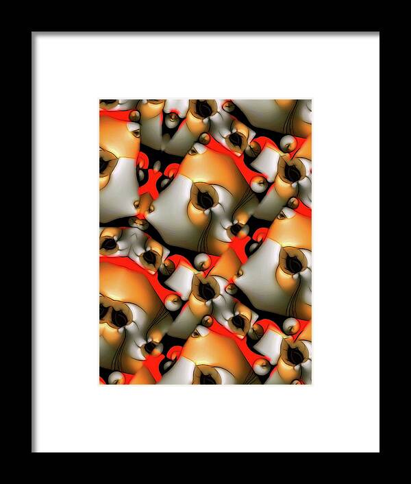 Abstract Framed Print featuring the digital art Autumnal by Ronald Bissett