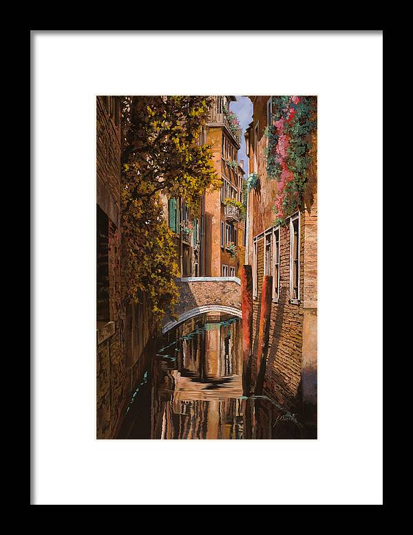 Venice Framed Print featuring the painting autunno a Venezia by Guido Borelli
