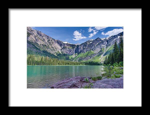 Avalanche Lake Framed Print featuring the photograph Avalanche Lake by Adam Mateo Fierro