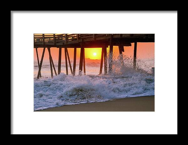 Avalon Framed Print featuring the photograph Avalon Fishing Pier Sunrise by Joe Ormonde