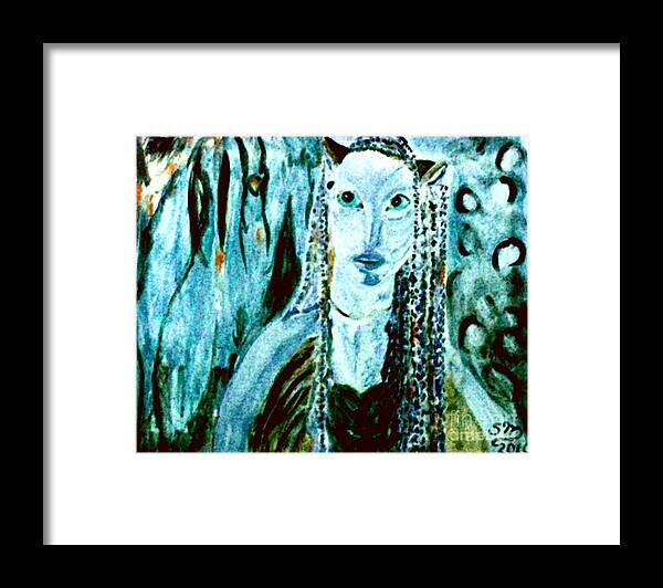 Avatar Framed Print featuring the painting Avatar Five Pointalist Impression by Stanley Morganstein