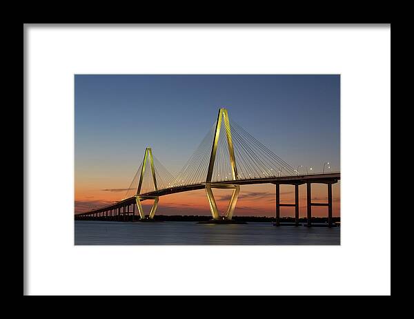 South Carolina Framed Print featuring the photograph Avenell Bridge Sunset by Nancy Dunivin