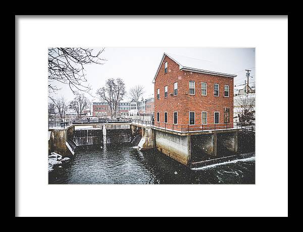 Nh Framed Print featuring the photograph Avery Dam - Laconia by Robert Clifford