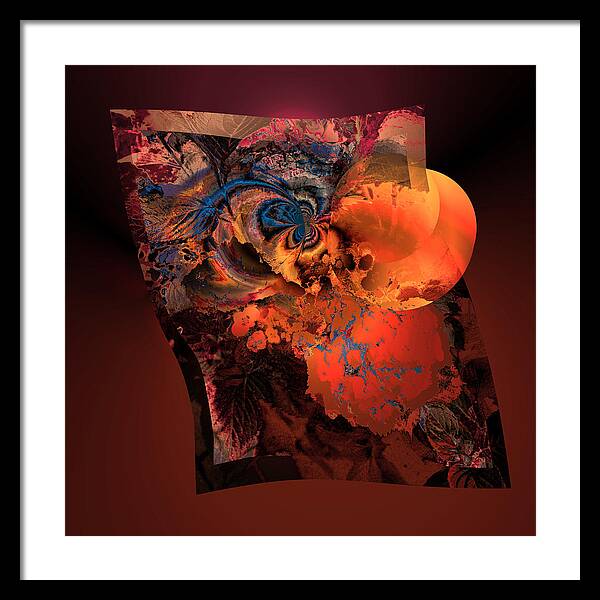 Contemporary Framed Print featuring the digital art AW 1 Cosmic ovulation by Claude McCoy