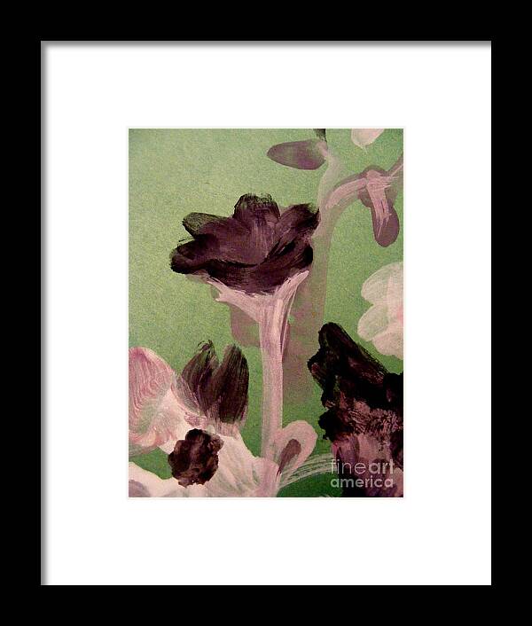 Abstract Flower Painting In Gouache Framed Print featuring the painting Awakening by Nancy Kane Chapman